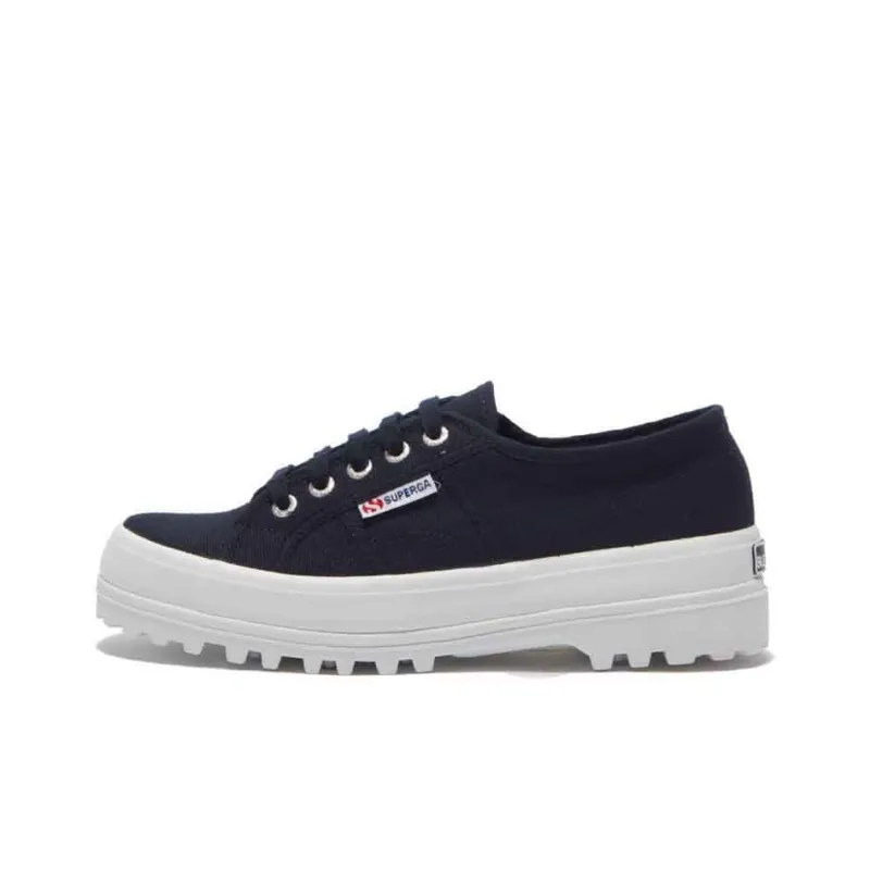 SUPERGA Canvas Shoes Women's Low-Top Navy Blue-0