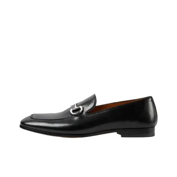 GUCCI Horsebit Casual Single Shoes Men's Black