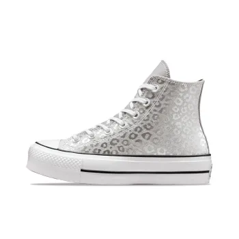 Chuck Taylor All Star Women's Converse Platform High 'Glitter Leopard Spots' Women's
