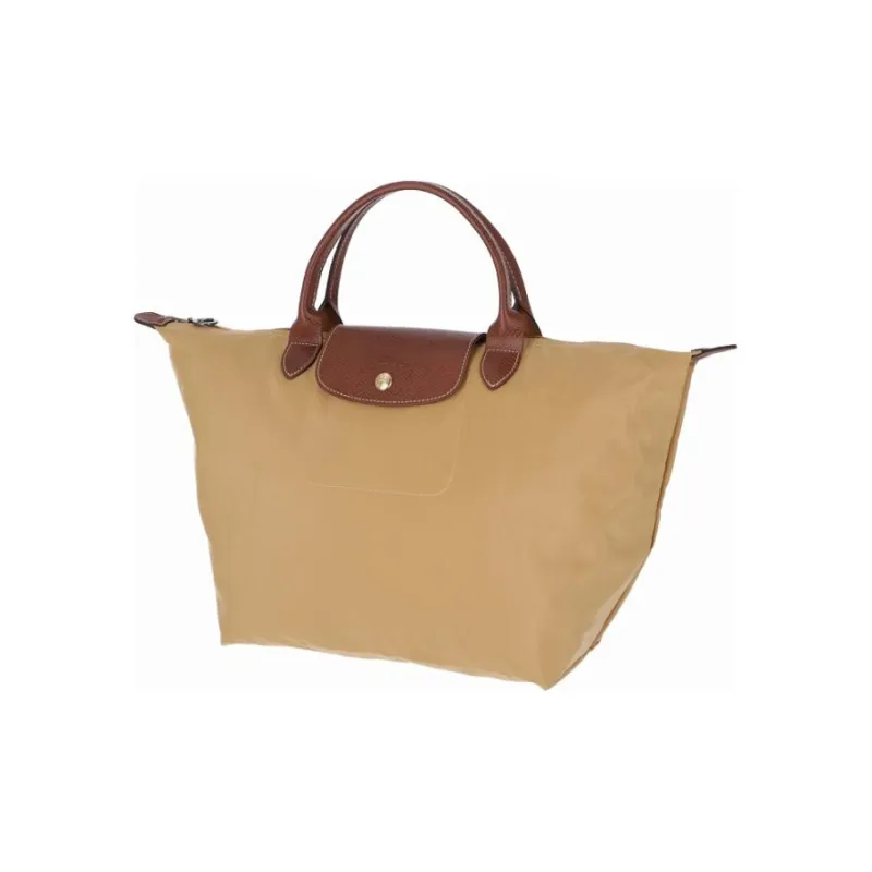 LONGCHAMP Polyamide Canvas Dumpling Bag Canvas Bag Travel Bag Handbag Medium Size Women's Molasses Color-1