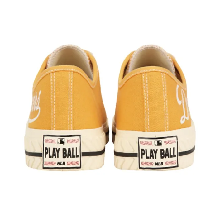 MLB Playball Play Ball New Origin Anti Slip And Wear Resistant Lightweight Low Top Canvas Shoes Unisex Ginger Yellow-3