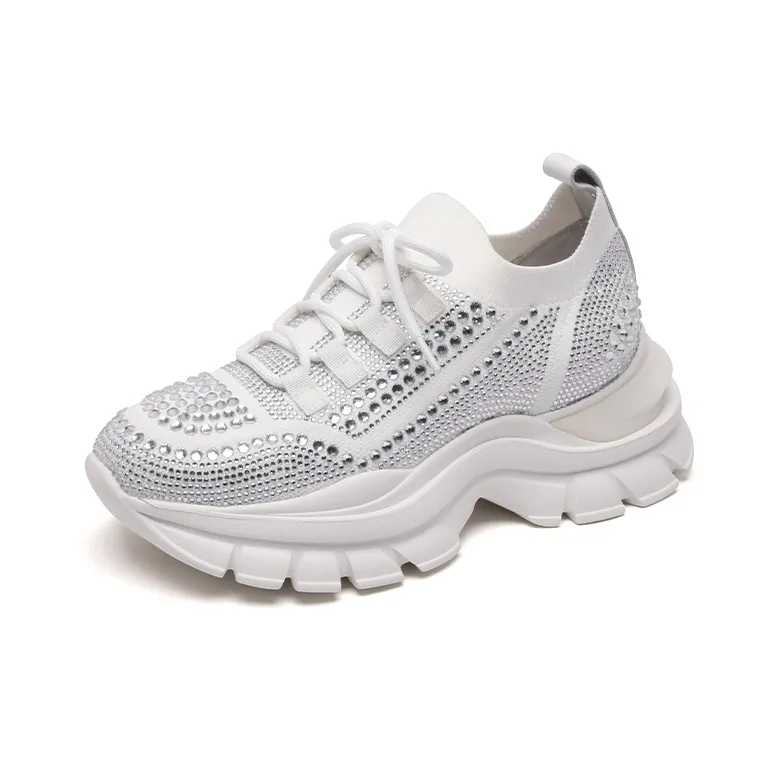 PACO GIL Abrasion-Resistant Low-Top Chunky Sneakers 6cm Women's White-1