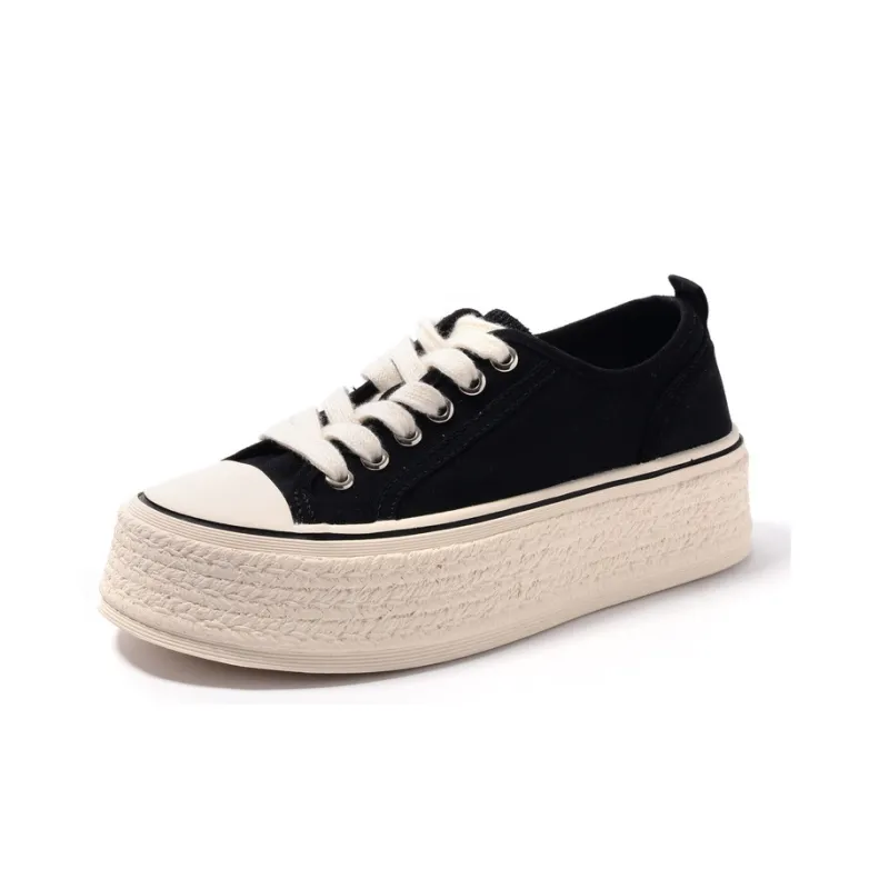 STEVE MADDEN Kiag Low-Top Canvas Shoes Women's Beige Black-1