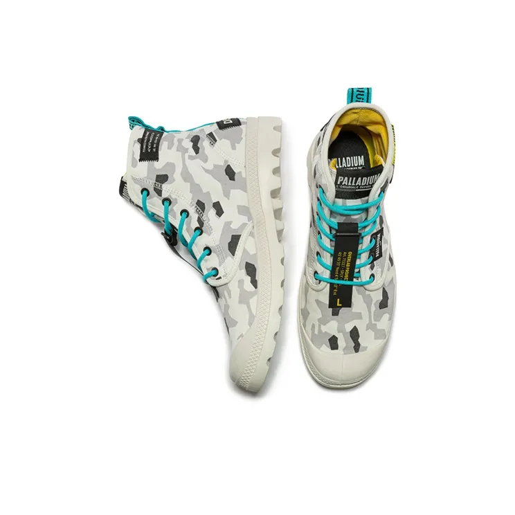 Palladium Pampa Lite Overlab C Anti-Slip And Wear-Resistant Lightweight High-Top Canvas Shoes Unisex Glacier Camouflage-3