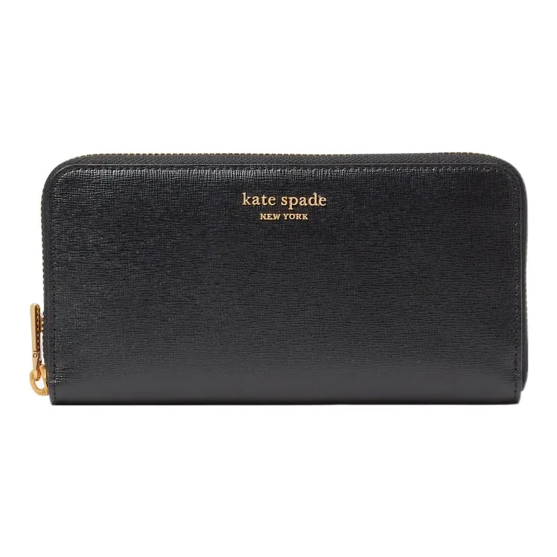 Kate Spade Leather Clutches Wallets Small Size Women's Black-0