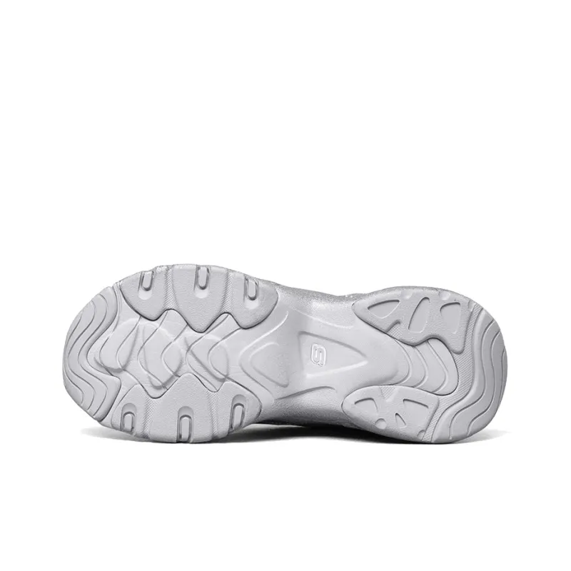 Skechers D Lites 3.0 Low Top Sneakers White/Silver Women's-4