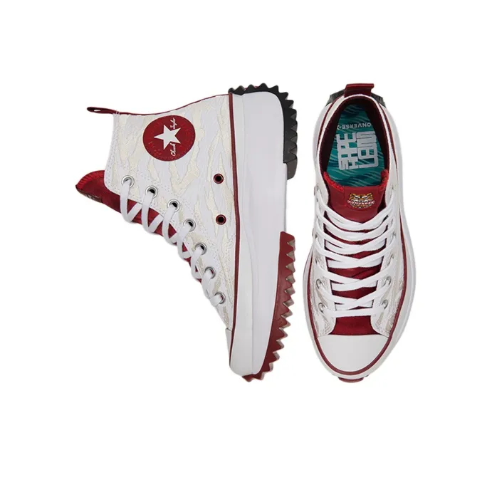 Run Star Converse Hike High 'Chinese New Year White University Red'-4