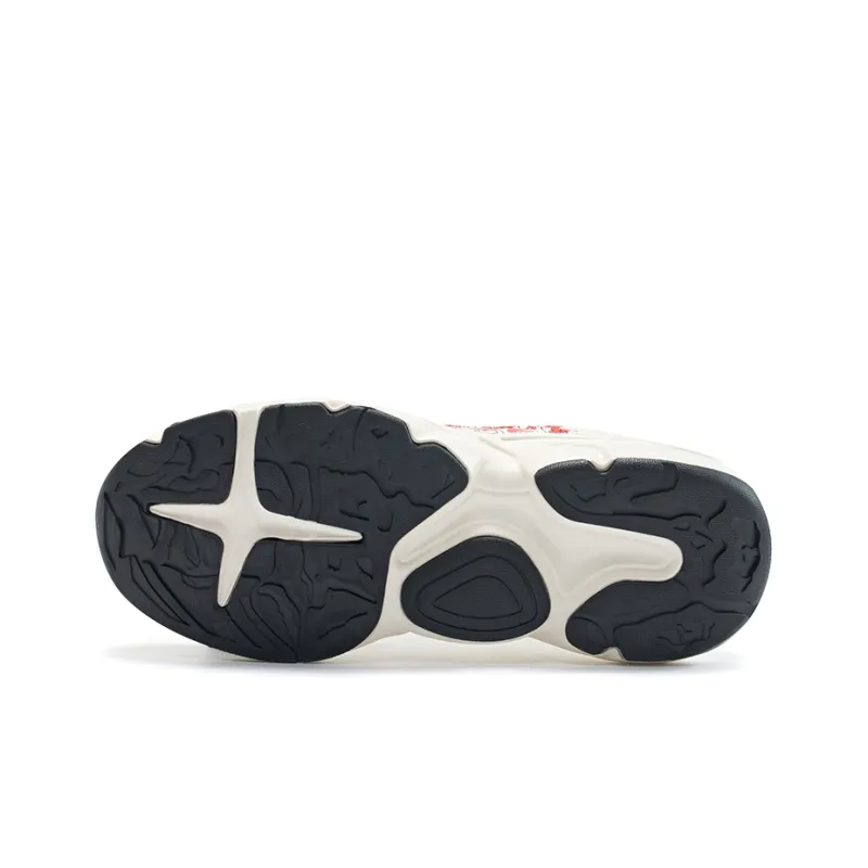 RIGORER Low Top Chunky Sneakers Men's White Red-5