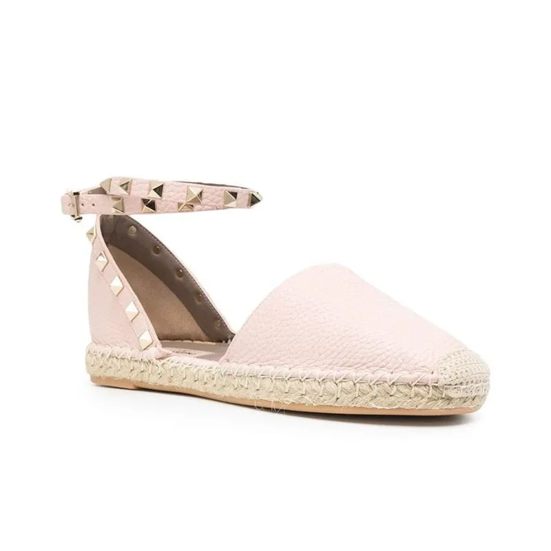 Valentino Rockstud Casual Single Shoes Women's Pink-1