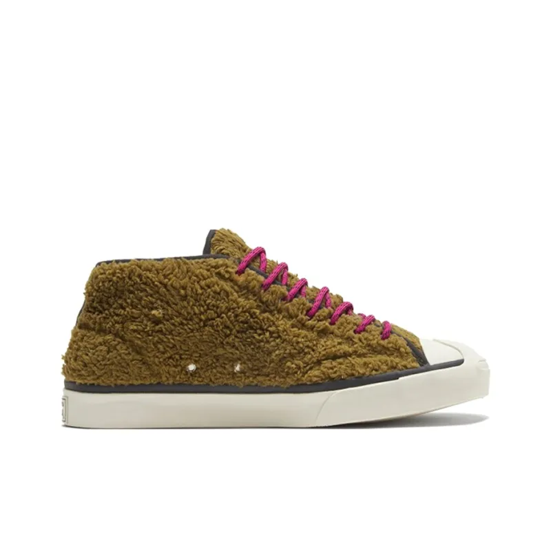 Converse Jack Purcell Mid Retro Sherpa Dark Moss-1