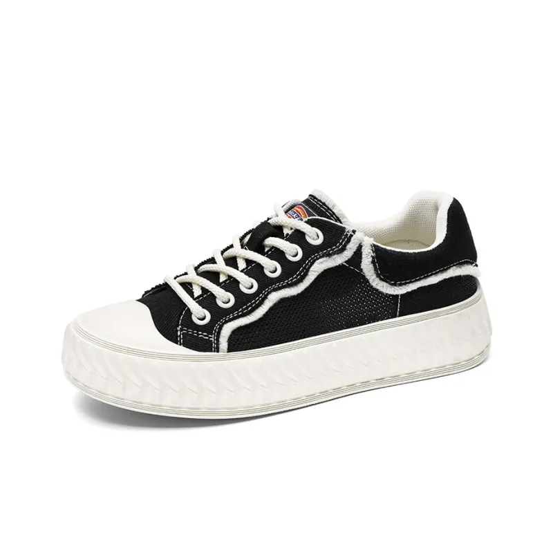 Dickies Wear resistant And Lightweight Low Top Canvas Shoes Women's Black-2