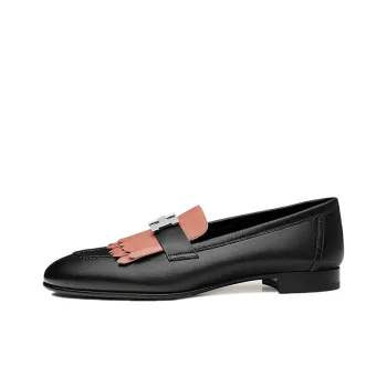 HERMES Royal Loafer Women's Casual Shoes Women's Black Brown