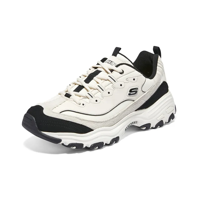 Skechers DLites 1.0 Chunky Shoes 'Beige Black'-2