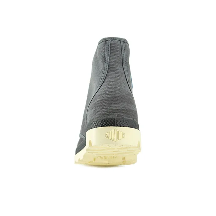 Palladium Pampa Hi Oasis Wear-Resistant Slip-Resistant High-Top Canvas Shoes Unisex Iron Gray-2