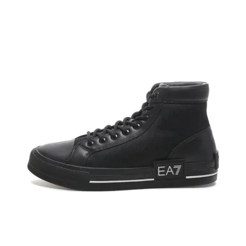 EMPORIO ARMANI EA7 Casual Shoes Unisex High-Top Black