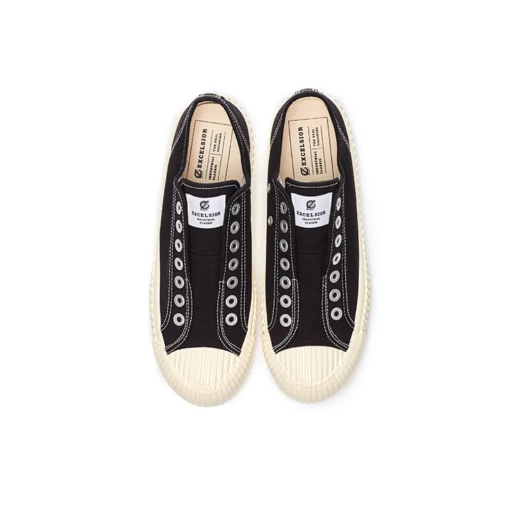 Excelsior Canvas Shoes Unisex Low Top Classic Black-3