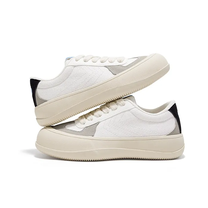 ZHIMAJIE x Feiyue Canvas Shoes Women's White Gray-2