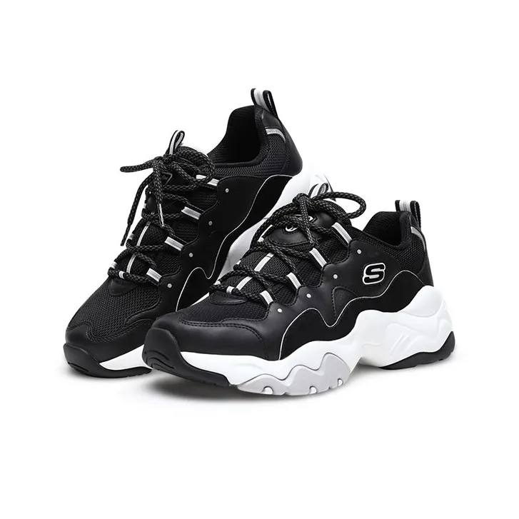 Skechers D Lites 3.0 Low Top Daddy Shoes Black/White-2