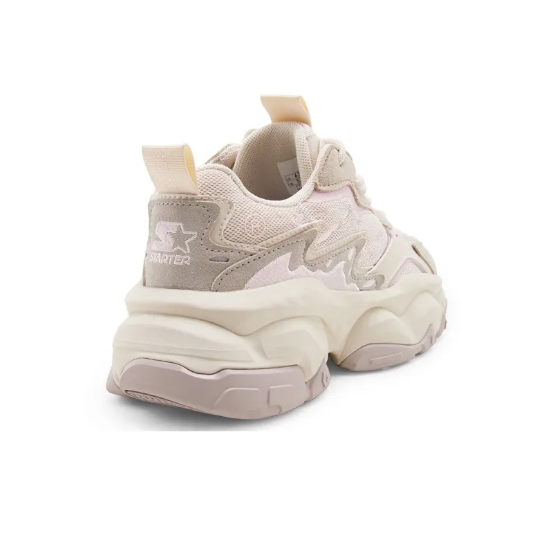 STARTER Lava Series Cushioned Slip Resistant Mid Top Chunky Sneakers Women's White Cap Gray-4