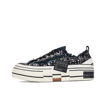 VESSEL G.o.p. Lows 'd.b. Tweed' Low Top Canvas Shoes Unisex Black
