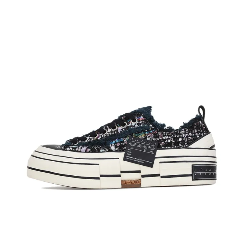 VESSEL G.o.p. Lows 'd.b. Tweed' Low Top Canvas Shoes Unisex Black-0