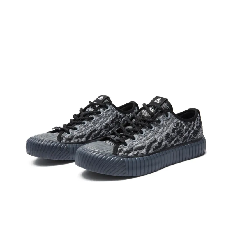 Kappa Sports Fashion Apparel Collection Stitching Low Top Canvas Shoes Unisex Black Gray Color-2