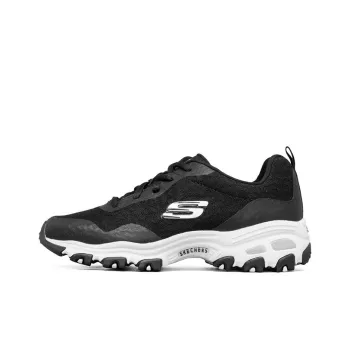 Skechers D Lites 1.0 Low Top Daddy Shoes Black/White Women's