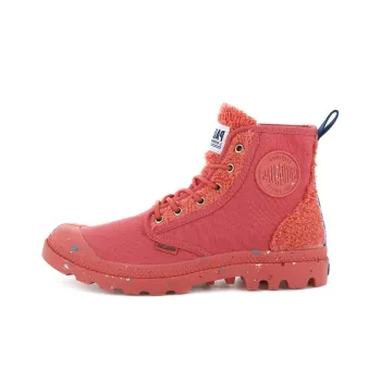 Palladium Pampa Canvas Shoes Unisex High Top Pink Orange