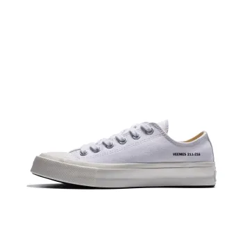 VEEMES Canvas Shoes Unisex Low Top White