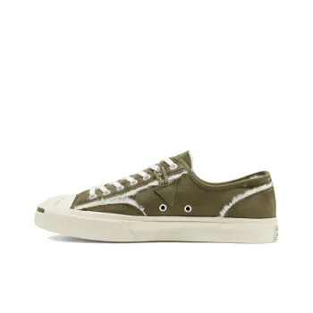 Converse Faux Fur Lined Leather Jack Purcell 'Green White'