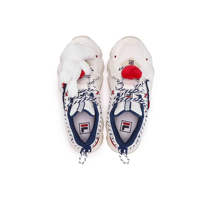 FILA Cat Claw Chunky Sneakers Women's Low Top Red/White-6