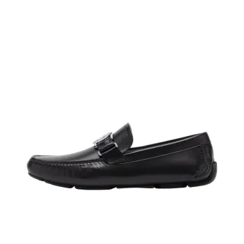 Ferragamo Black Peter Loafers Men's