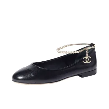 CHANEL Flat Shoes Casual Shoes Women's Black