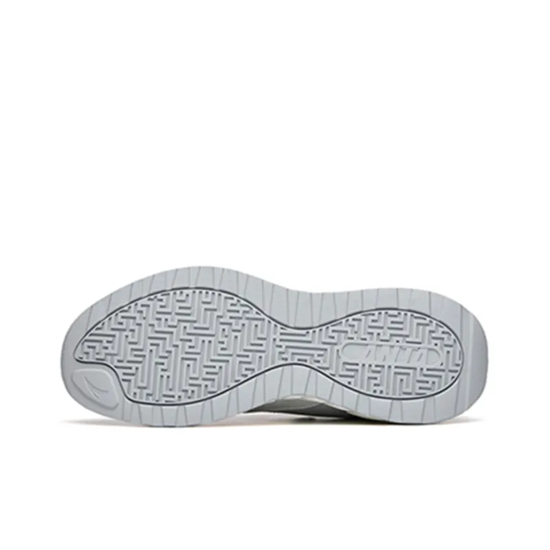 Anta Non slip Wear resistant Shock Absorption Low Top Chunky Sneakers Men's White Gray-5