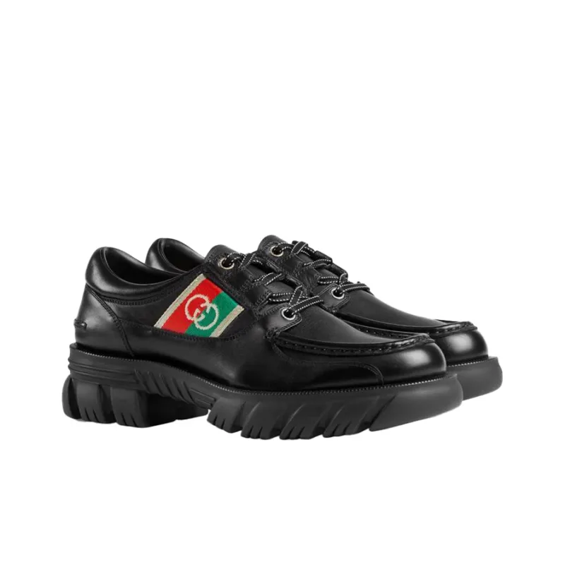GUCCI Gg Romance Lace Up 'Black'-1
