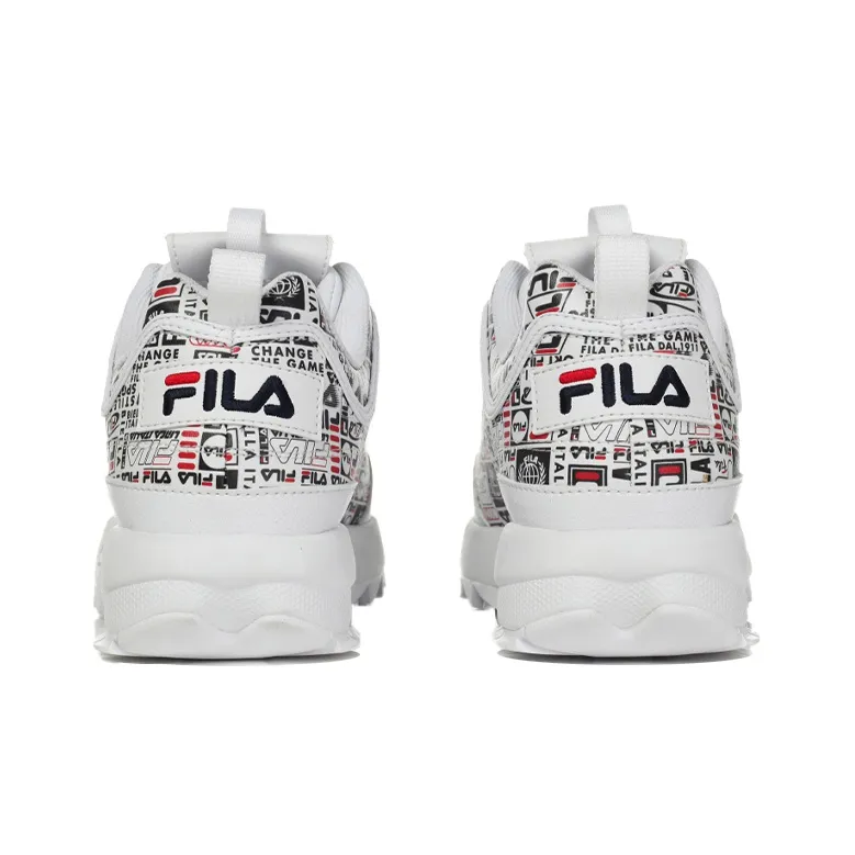 FILA Disruptor 2 Chunky Sneakers Unisex Low-Top Black/Red/White-3