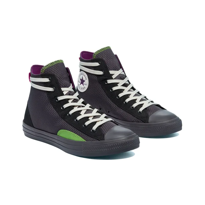 Converse Chuck Taylor All Star Court Daze High Top Durable Breathable High-Top Canvas Shoes Unisex Black Gray-2