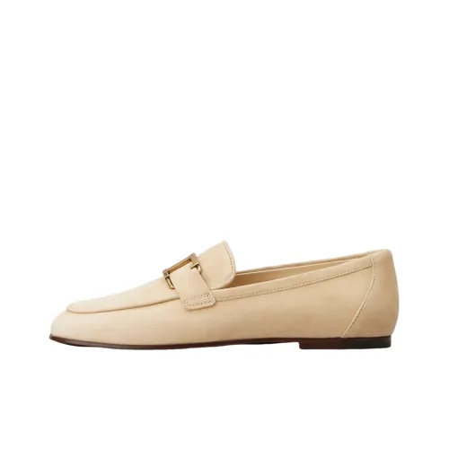 TOD'S Logo-plaque Suede Loafers