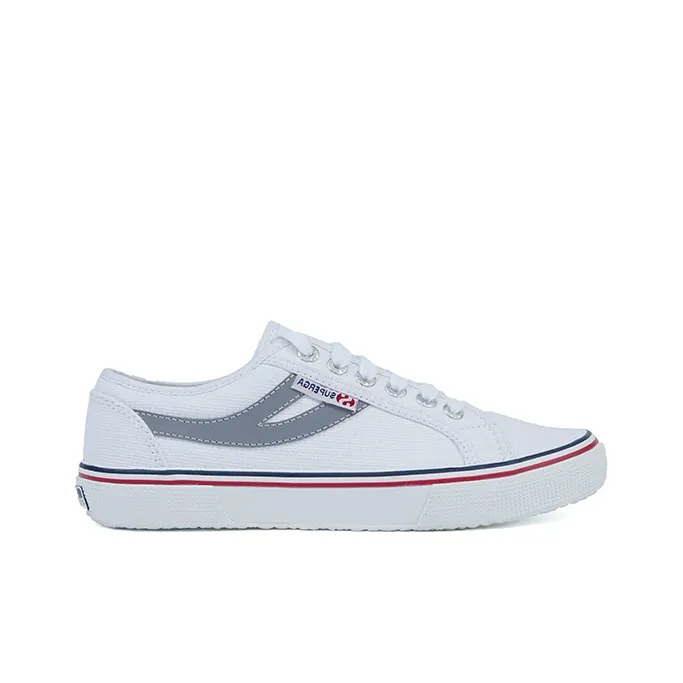 SUPERGA Wear-Resistant Slip-Resistant Low-Top Tail Versatile Women's White Silver-1