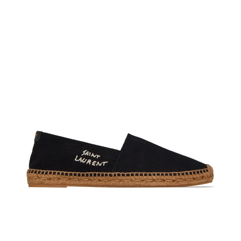 SAINT LAURENT Embroidered Espadrilles Black Women's-1