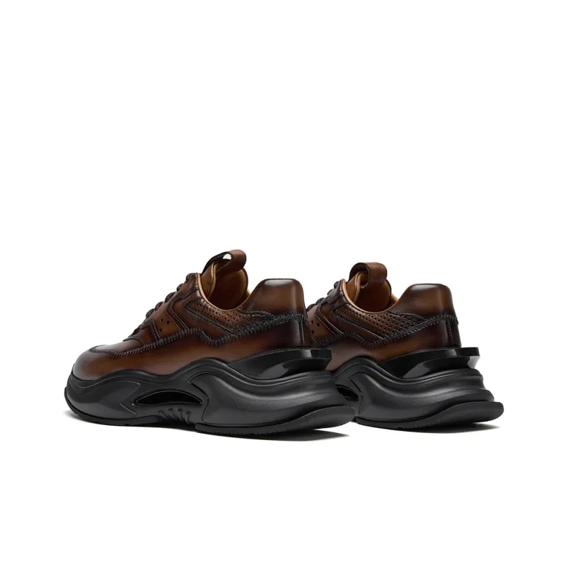 ROBERTA DI CAMERINO Low Top Chunky Sneakers Men's Yellow Brown-3