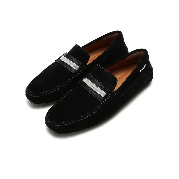 BALLY Pearce Black Suede Loafers Men Black-3