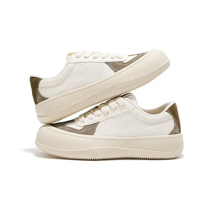 ZHIMAJIE x Feiyue Low Top Canvas Shoes Women's Beige Brown-3