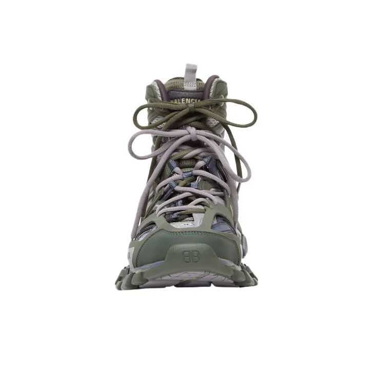 Balenciaga Track 1.0 Chunky Sneakers Women's High-Top Dark Green-2