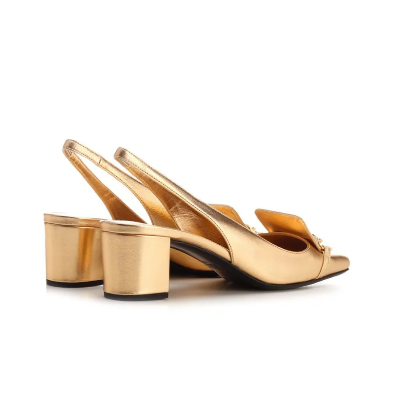 Valentino Chain-Link Slingback Sandals Women's-4