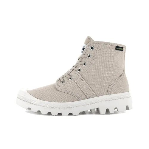 Palladium Canvas Shoes Men High-Top Light Brown