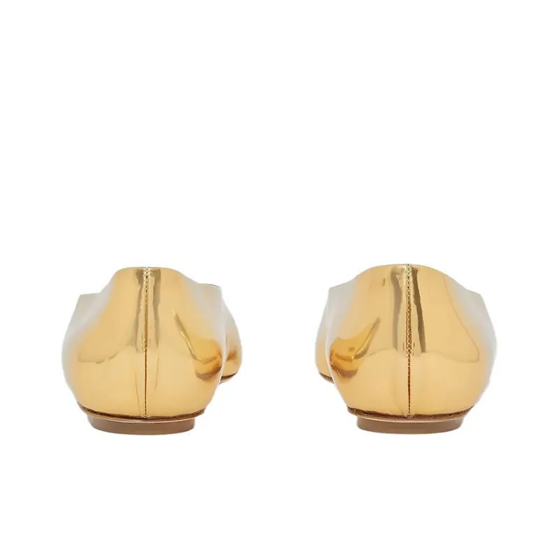 Burberry Logo-plaque Pointed Ballerina Shoes-3
