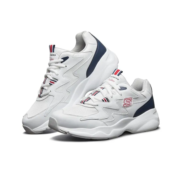 Skechers D'Lites Airy Low Top Running Shoes White/Black/Red-2