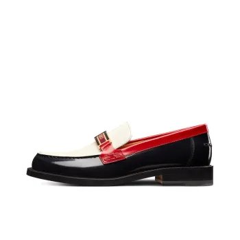 DIOR Code Casual Single Shoes Women's Black Red White