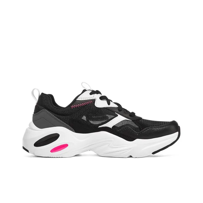 Skechers Stamina Airy Low Running Shoes Black/White Women's-1